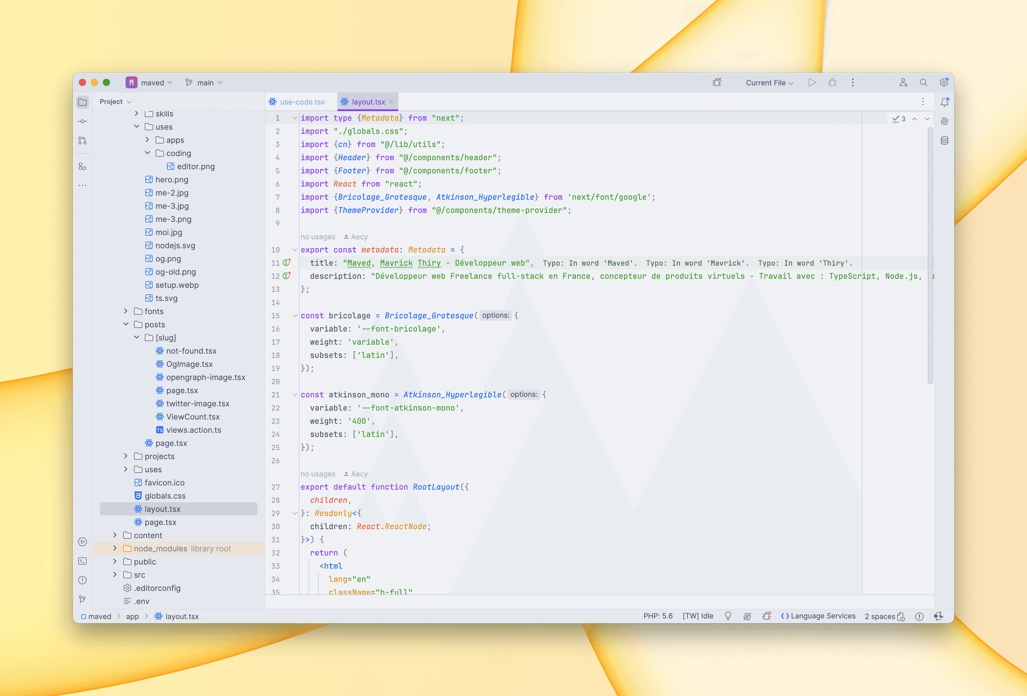Configuration de PHPStorm en light-mode de @maved
